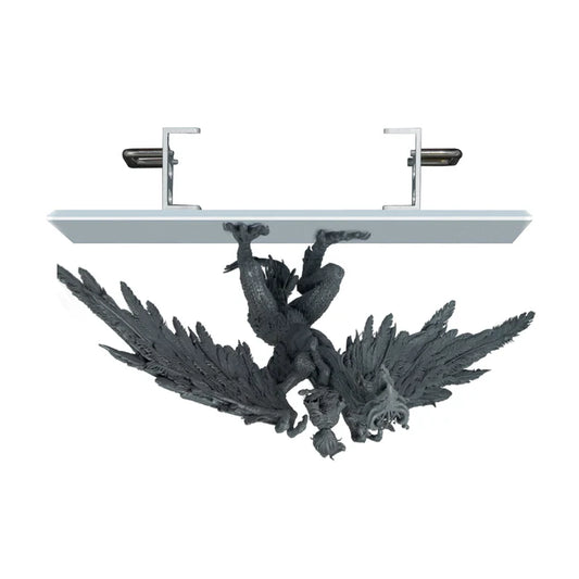 Apex X1 Build Plate with a 3D sample print of a miniature with wings