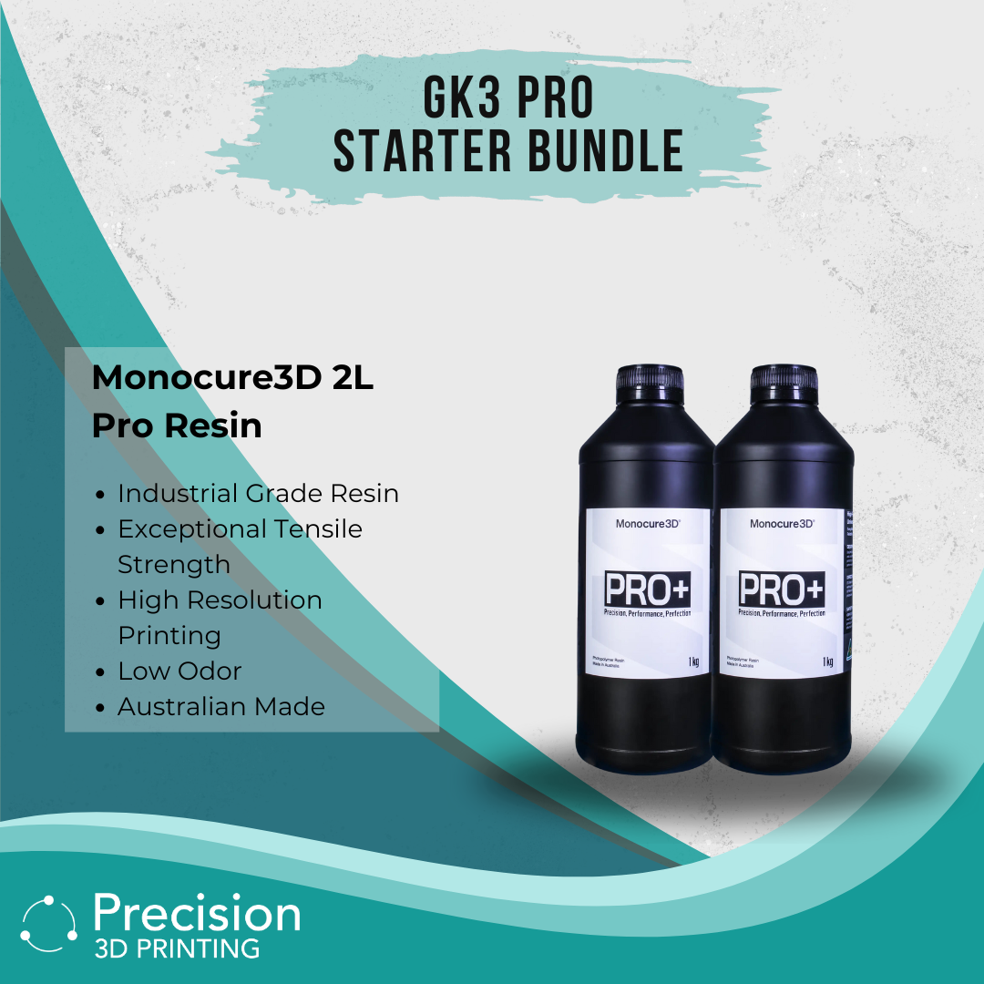 Uniformation GK3 Pro Starter Bundle highlighting the Monocure3D 2L Pro esin