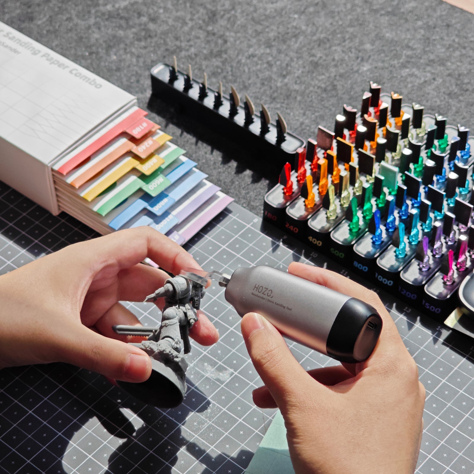 Hozo NeoSander colour-coded sanding heads