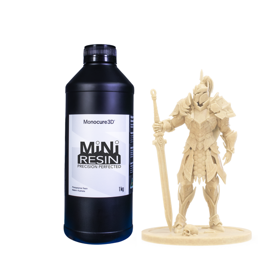 Monocure3D Mini Resin Tan – precision mini resin for ultra-detailed miniatures