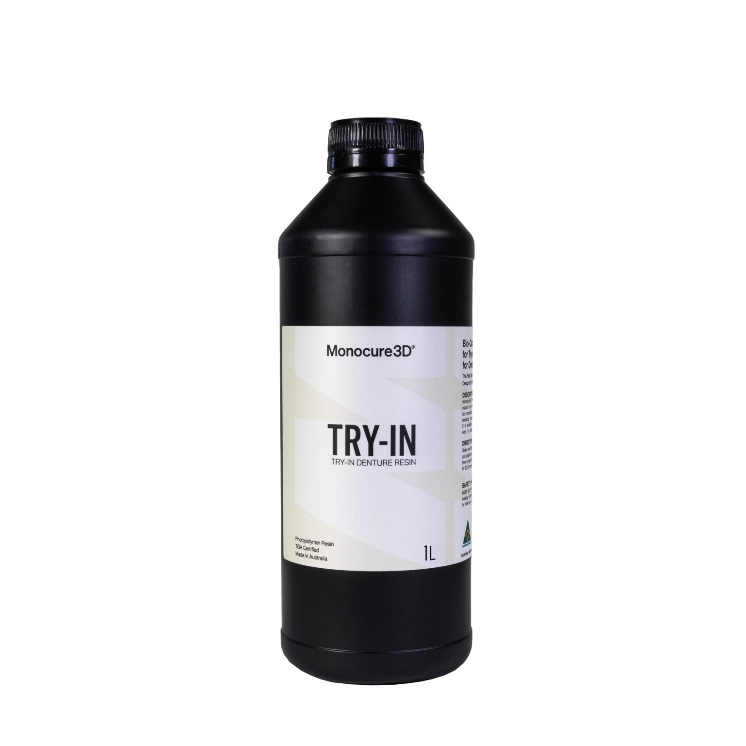 Monocure3D TRY-IN Biocompatible Dental Resin 1kg – high-precision dental resin for try-in models